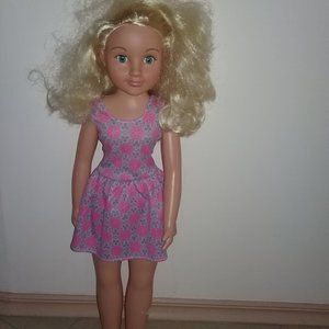 Uneeda Fairy Doll TS18 Blonde Curly Hair Blue Eyes